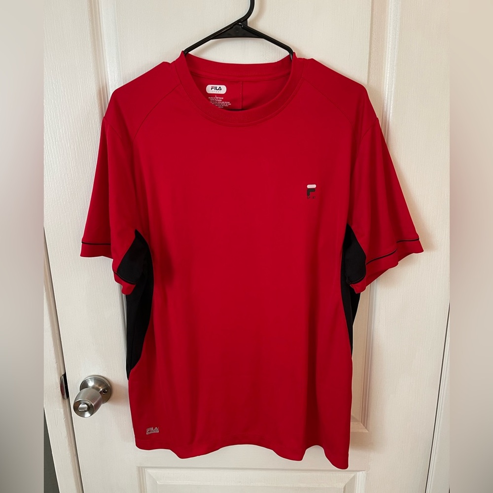 Fila Red and Black Short Sleeve Tee